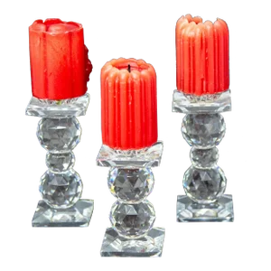 Vintage Swarovski Crystal Candle Holders Set of 3 Circa 1980