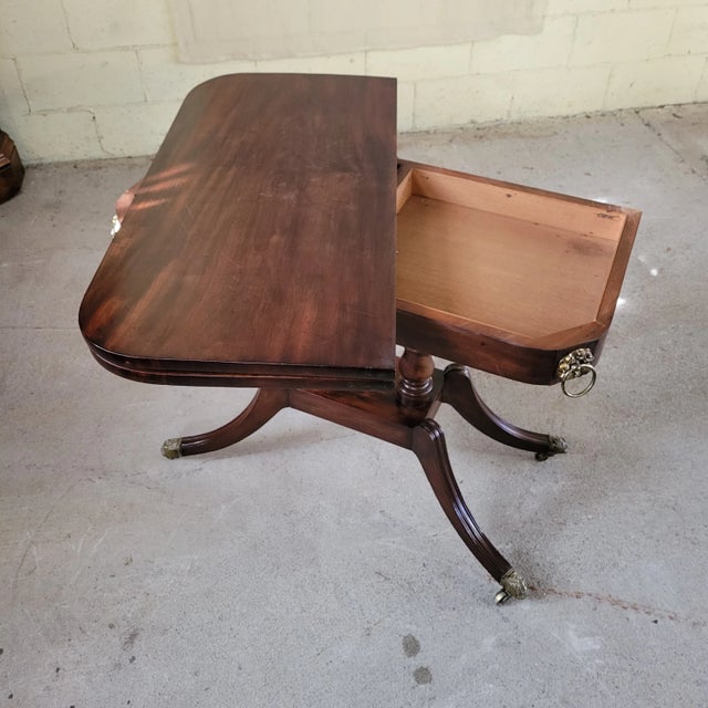 Traditional 19th Century Mahogany Regency Card Table For Sale - Image 3 of 13