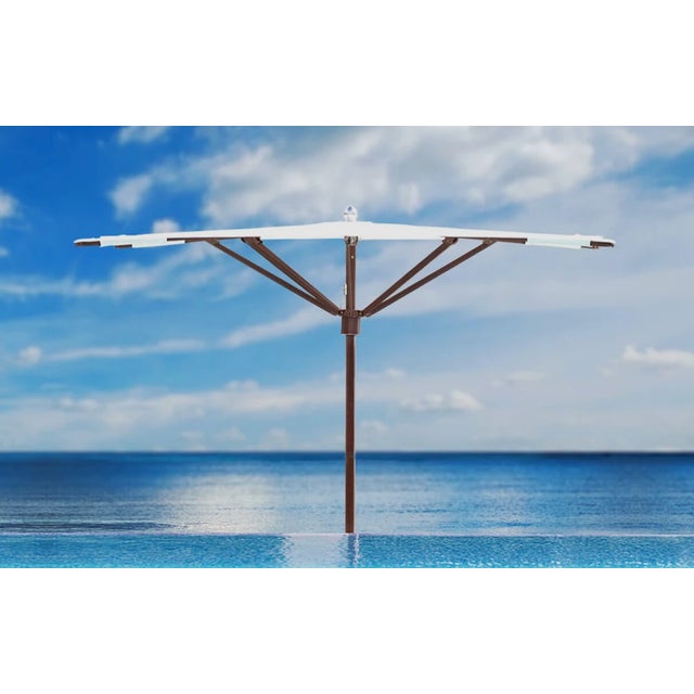Modern Outdoor Large White Umbrella Tuuci For Sale - Image 4 of 11