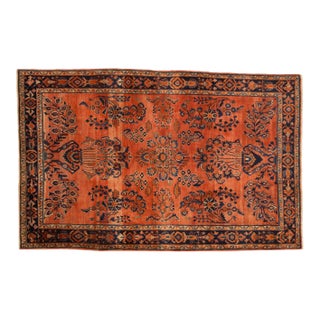 Vintage Sarouk Rug - 4'3" x 6'7" For Sale