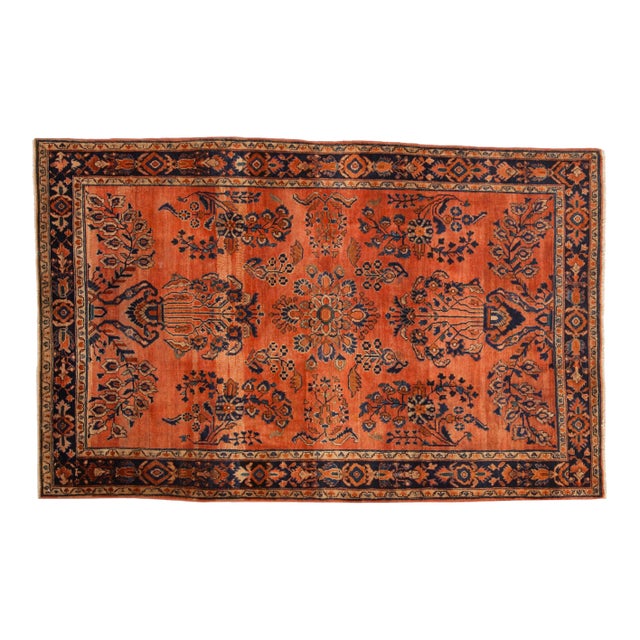 Vintage Sarouk Rug - 4'3" x 6'7" For Sale