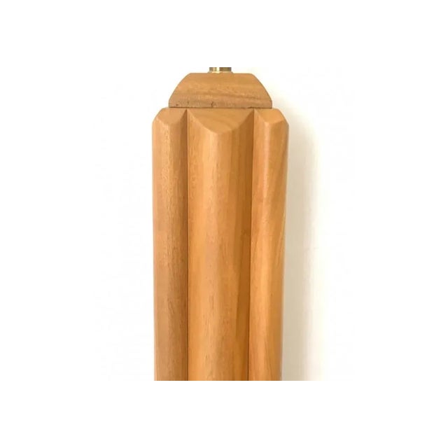 Mid Century Walnut Lamp Pair For Sale In New York - Image 6 of 8