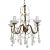 1930 French White Opaline Bobeches, Beads and Drops Chandelier For Sale