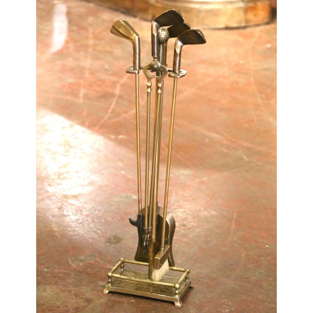 A wonderful fireplace accessory for a golfer, this whimsical vintage serviteur combines practical function with playful...