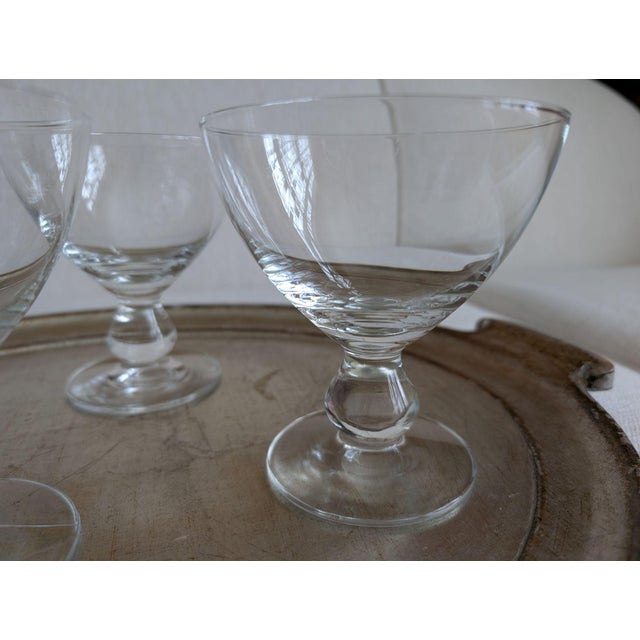 Late 20th Century Glass Dessert Coupes, Set of 4 - Two Sets Available For Sale - Image 4 of 11