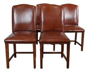 Set of Leather Dining Room Chairs