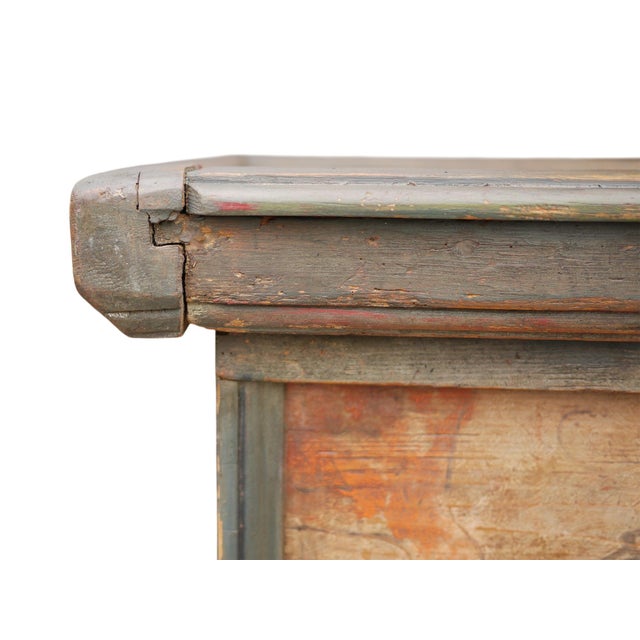 Wood Tyrolean Painted Chest, 1791 For Sale - Image 7 of 18