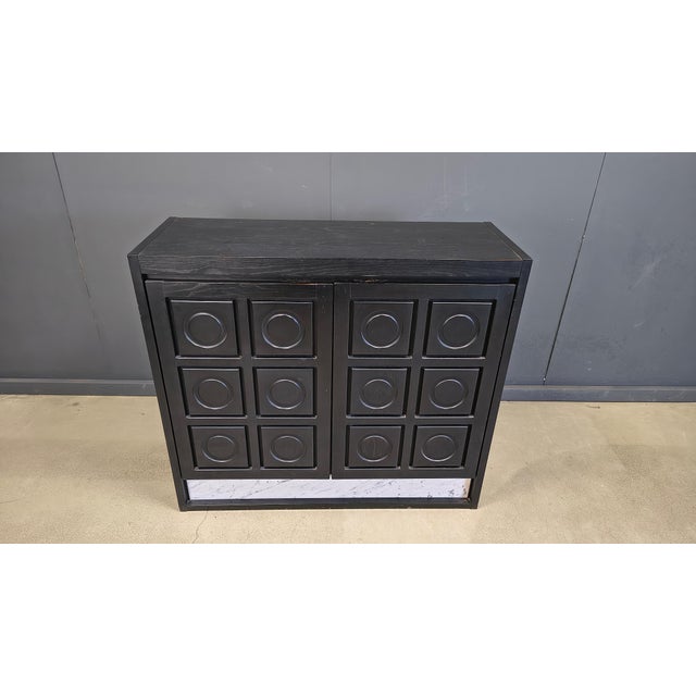 Brutalist Black Bar Cabinet, 1970s For Sale - Image 10 of 12