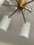 1960s Mid-Century Modern Swedish Semi Flush Mount Chandelier in Brass and Opaline Glass by Gert Nystrom for Fagerhult and Orrefors, 1960 For Sale - Image 5 of 11