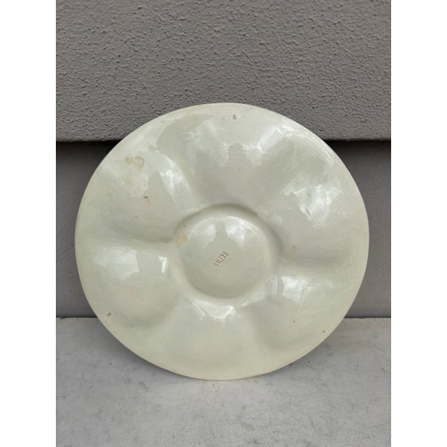 French Majolica Oyster Plate Salins, Circa 1890 For Sale - Image 4 of 7