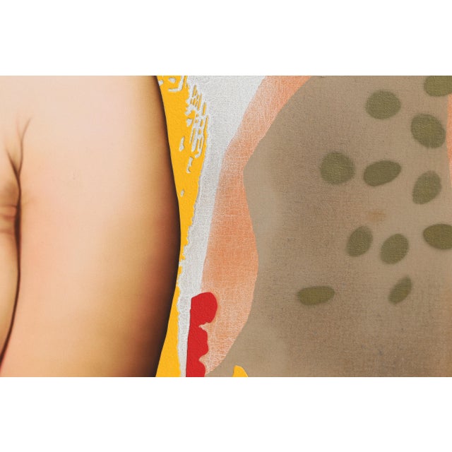 Private Showing Michael Knigin Year: 1990 Size: 24 in. x 52 in. Framed size: 25 x 53 inches Acrylic and Enamel on Canvas...