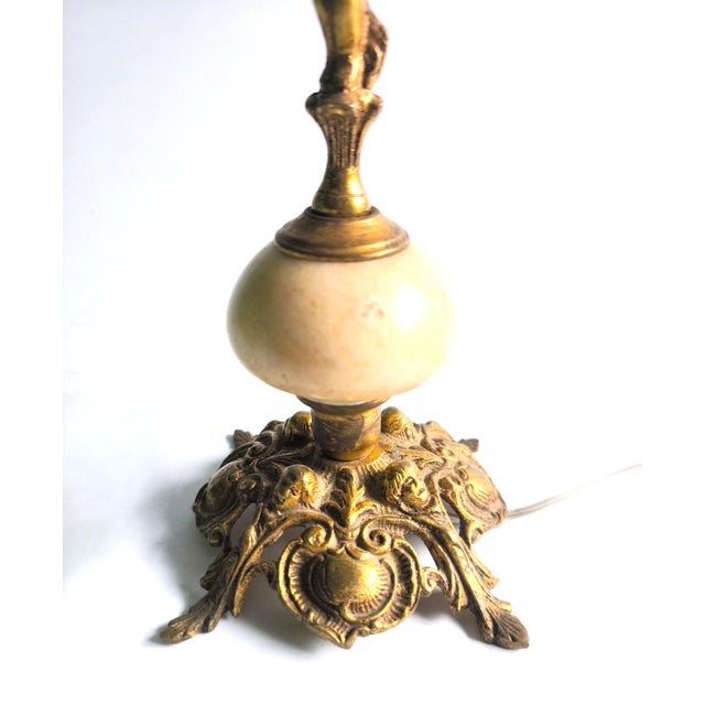 1940s Italian Neoclassical-Style Bronze Lamp (Circa 1920–1950) For Sale - Image 4 of 15