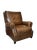 2020s Pottery Barn James Roll Arm Top-Grain Leather Recliner Chair – Nailhead Trim, Classic Traditional Club Style, Dark Walnut Legs For Sale - Image 5 of 11