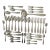 French Art Deco Silverplate Silverware, C. 1940's- Set of 37 For Sale