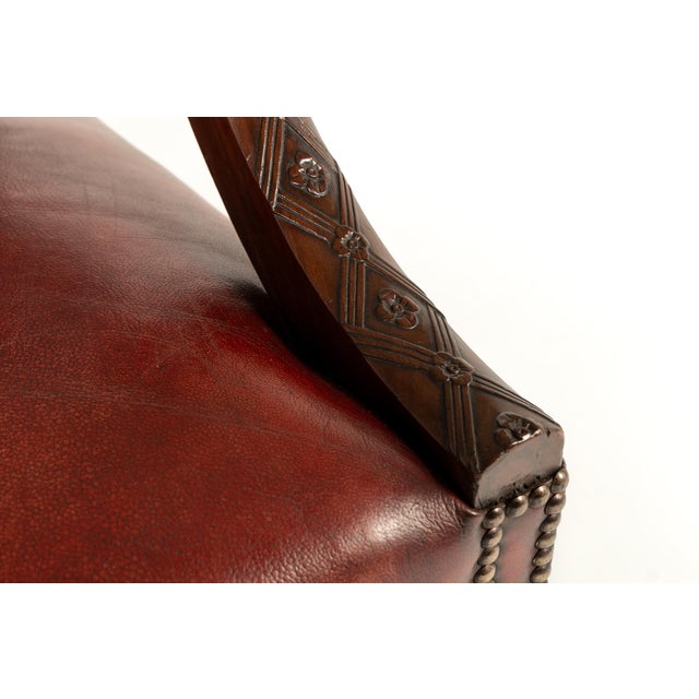 Red 18th Century English Mahogany Gainsborough Chair For Sale - Image 8 of 10
