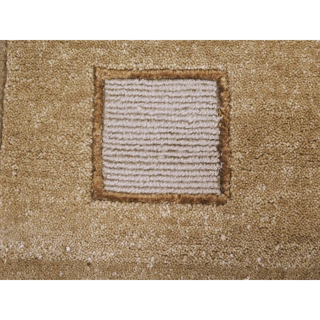 Modern Geometric Checkerboard-Patterned Hand-Knotted Rug. 8'x 10'7" For Sale - Image 10 of 13