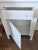 2 Piece Slender Farmhouse Cabinet and Shelving With Neoclassical Lines For Sale - Image 4 of 6