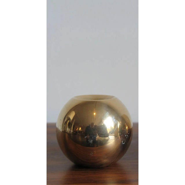 Danish Brass Candleholder, 1950s For Sale - Image 6 of 6