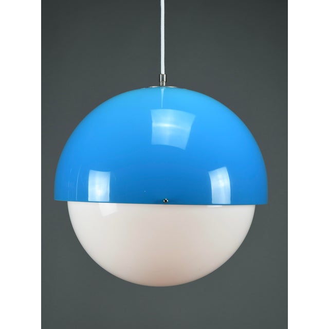 Model 4021 Blue Methacrylate Pendant Lamp by Luigi Bandini Buti for Kartell, Italy, 1960s For Sale - Image 14 of 18