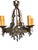 Printmaking Materials Antique Spanish Revival 5 Light Chandelier With Original Polychrome Paint For Sale - Image 7 of 13