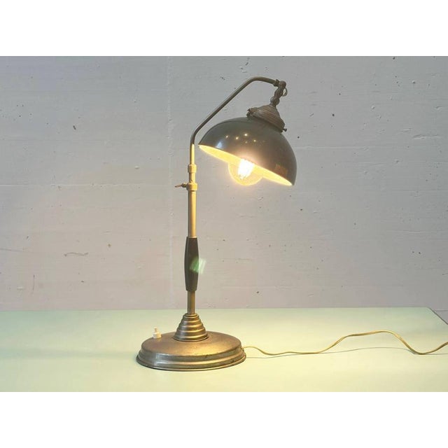 1930s Industrial Metal Table Lamp, 1930s For Sale - Image 5 of 16