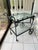 Early 20th Century Vintage Black Wrought Iron Bar Cart, Woodard Attributed For Sale - Image 5 of 10