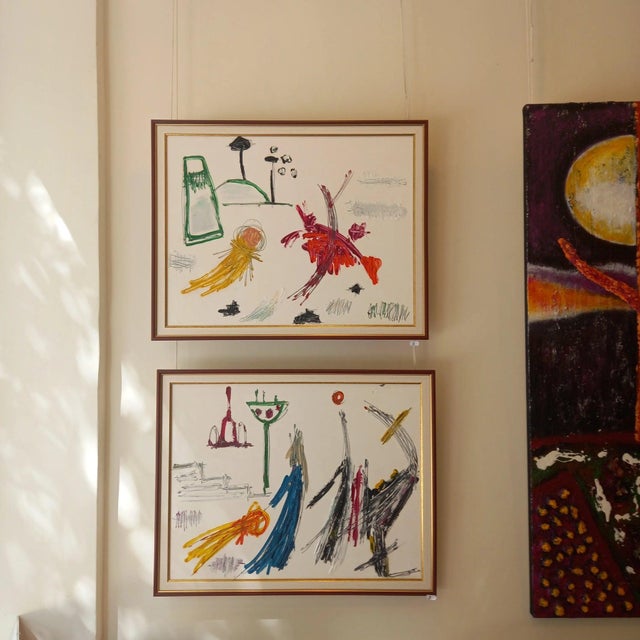 28.4" by 22.4" Contemporary Abstract Original Figurative Oil Painting by Diane Grant - Unique Piece For Sale - Image 9 of 10