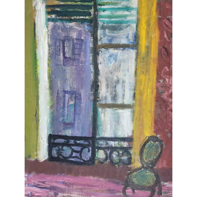 Striking oil painting from Sweden dated 1947 painted by Ulla Borgström (1918-1999) listed artist from Sweden. Atmospheric...