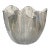 Venini Bianconi Murano Signed Taupe Gray Opal White Zanfirico Italian Art Glass Fazzoletto Vase For Sale