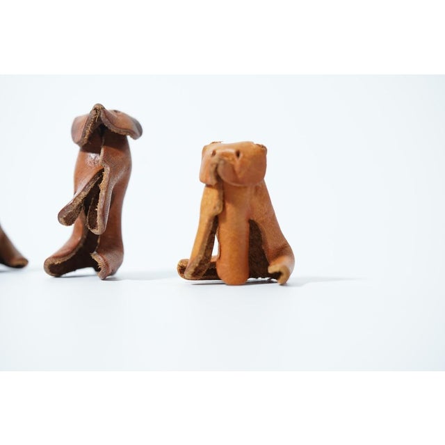 Leather Dogs by Deru, 1960s, Set of 8 For Sale - Image 11 of 14