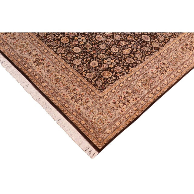 Shabby Chic Shabby Chic 1990's Pak-Persian Brown/Gray Wool Rug - 8'1'' X 10'6'' For Sale - Image 3 of 9