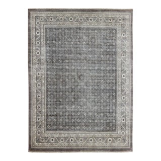 Keivan Woven Arts Fine Weave Khotan Design Large Rug in Gray 9'2 X 12' For Sale