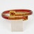 Art Deco French Celluloid Bracelet Geometric Bypass Bangle with Orange and Red Crystal For Sale - Image 3 of 6