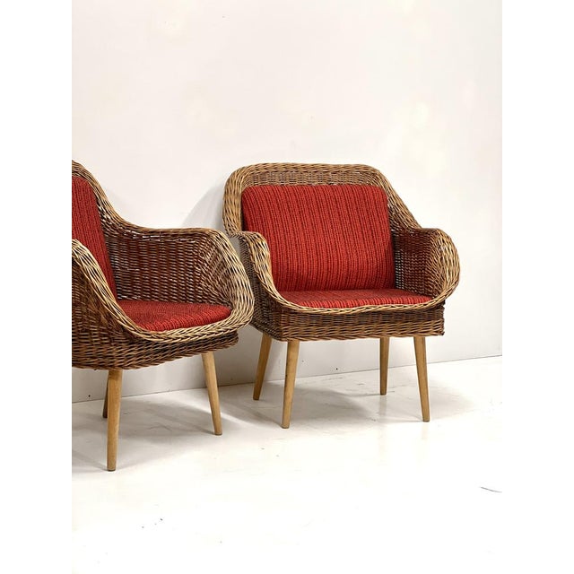 Set of Rattan Lounge Chairs, 1960s For Sale - Image 15 of 18