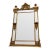 Grand French Louis XVI Gilded Wall Mirror With Floral Crest & Beveled Mirror Panels For Sale