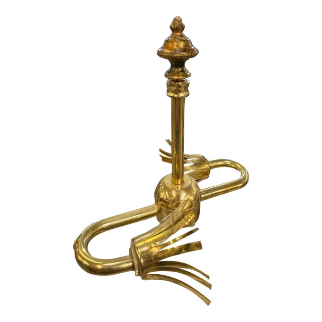 Pair of Vintage Fredrick Cooper Large Floral Column Table Lamps Rare Signed For Sale