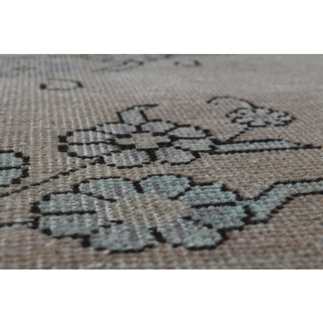 1970s Vintage Persian Handmade Wool Cotton Orange Area Rug For Sale - Image 9 of 11