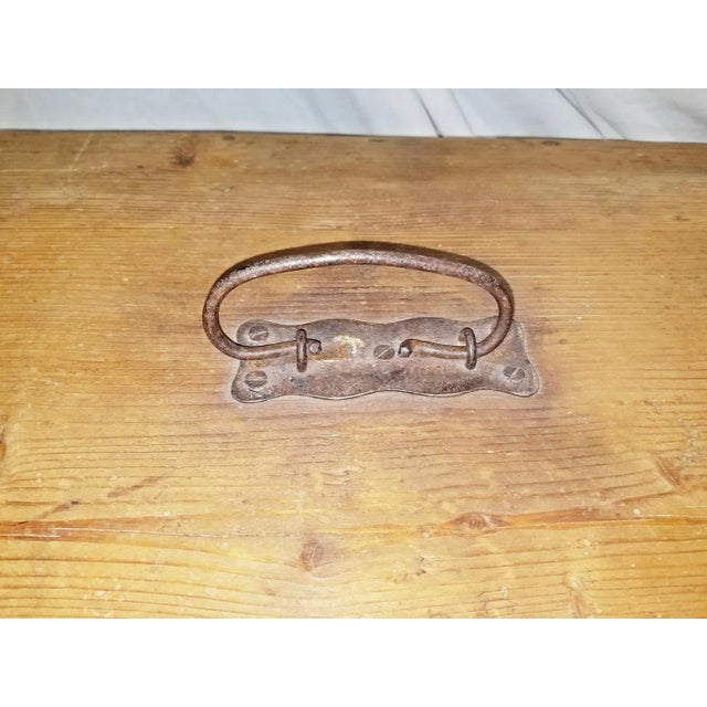 Antique Pine Tool Chest Trunk For Sale In West Palm - Image 6 of 9