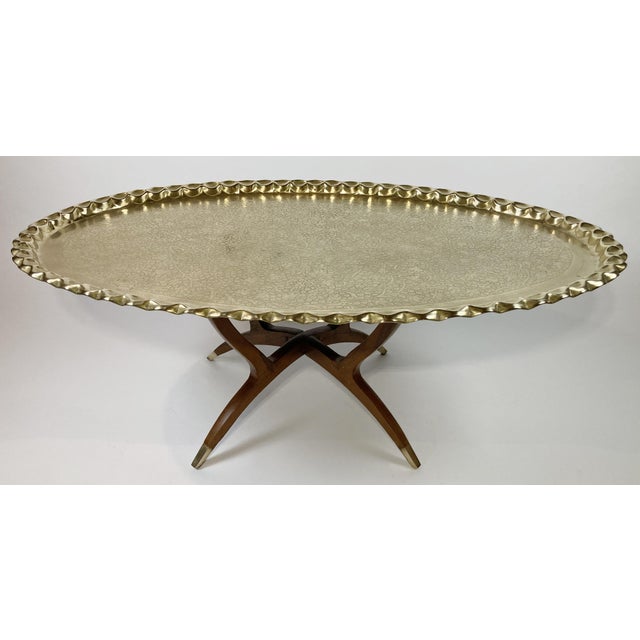 Indian Brass Tray Top Coffee Table Chairish