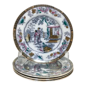 Aesthetic Movement Faience Bowls - Set of 4