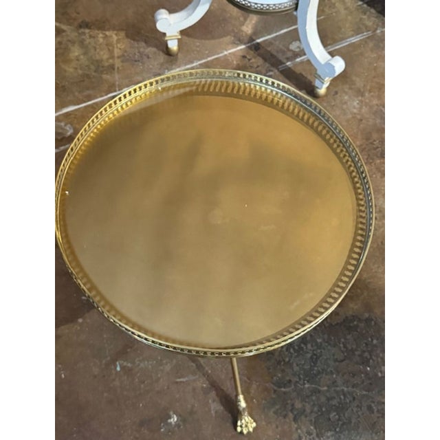 Italian Jansen Manner Brass Side Table For Sale - Image 4 of 7