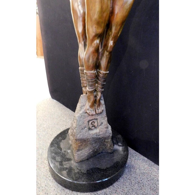 2010s Renzo "One Thought Conceived" Bronze Sculpture Hand Signed Artwork Lifesize For Sale - Image 5 of 17