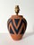 Painted Terracotta Chevron Lamp, France, 1980s For Sale - Image 4 of 6