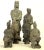 Great set of Chinese Imperial army figurines! These replica statues were made around the 1960's. They're made of a dark,...