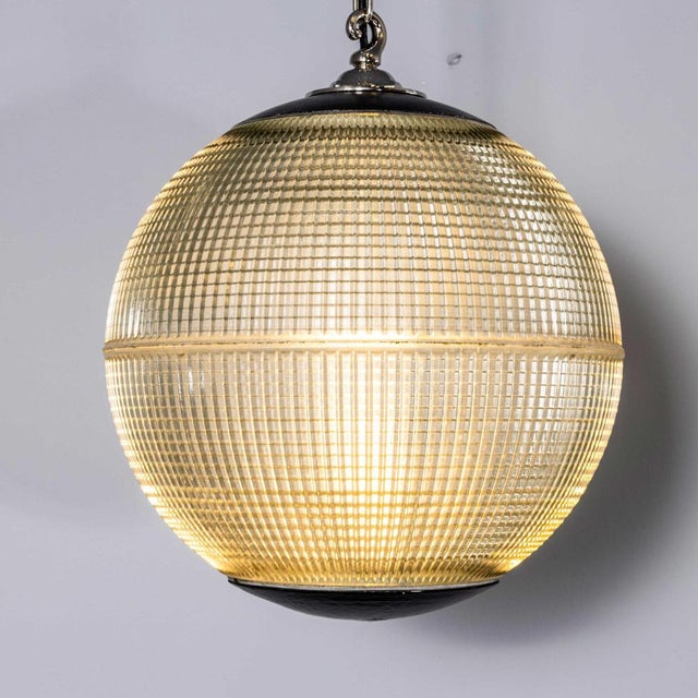 Parisian Glass Globe Lamps from Holophane, 1960s For Sale - Image 14 of 18