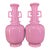 Pair of Chinese Pink Glazed Porcelain Vases With Handles For Sale