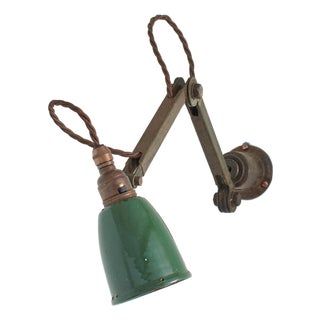Antique Industrial Articulating Wall Lamp by Edl, 1930s For Sale