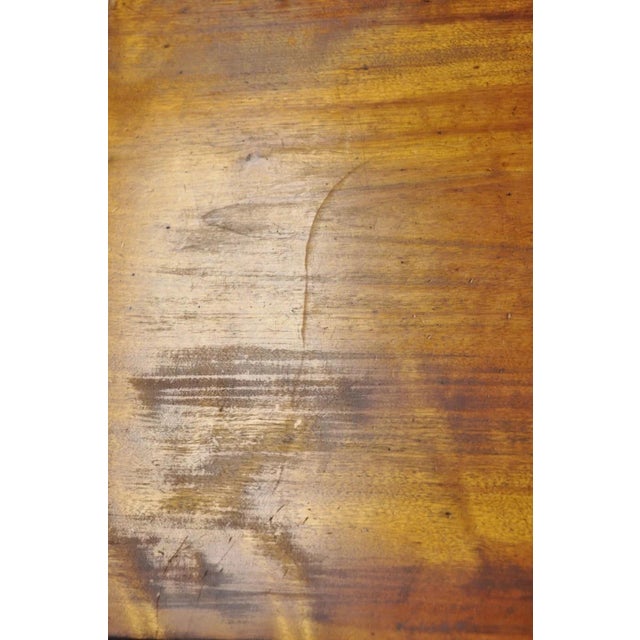 Antique Sheraton Chestnut Wood 2 Drawer Pembroke Drop Leaf Work Side End Table For Sale In Philadelphia - Image 6 of 12