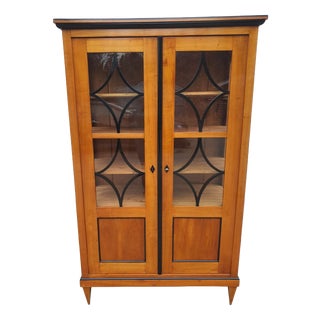 Biedermeier Cherrywood Display Cabinet, 1830 For Sale