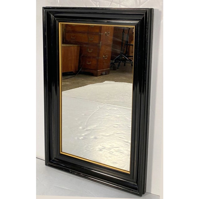 Wood French Wall Mirrors With Black and Gilt Frames (H 30 X W 20 1/8) For Sale - Image 7 of 12